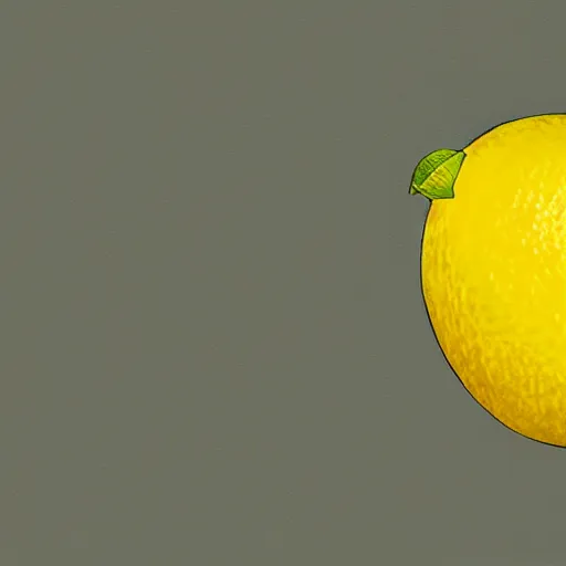 Image similar to a lemon man, digital art