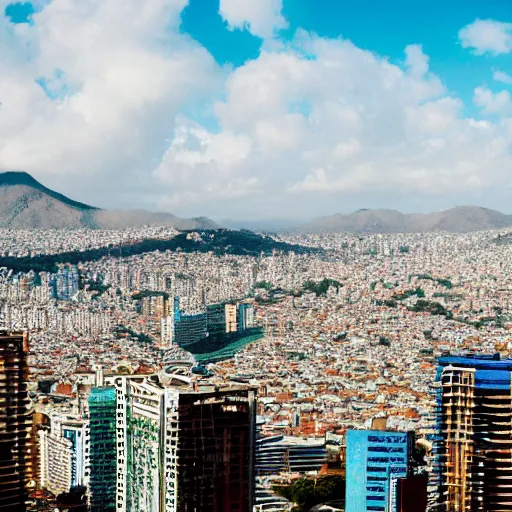 Prompt: a photo of a latin american city