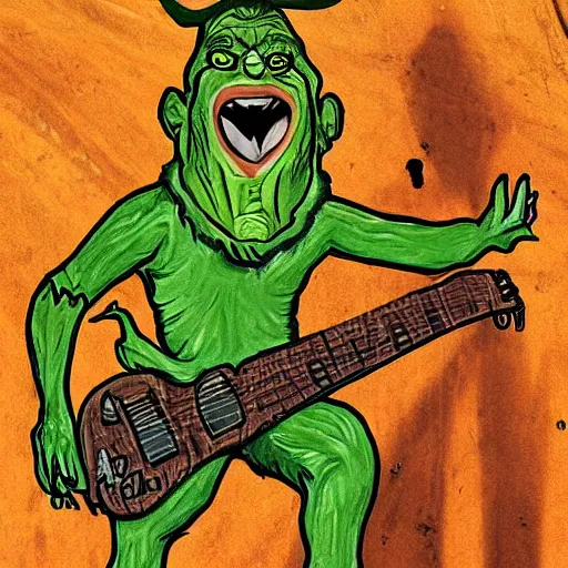 Prompt: John Goblikon cave painting