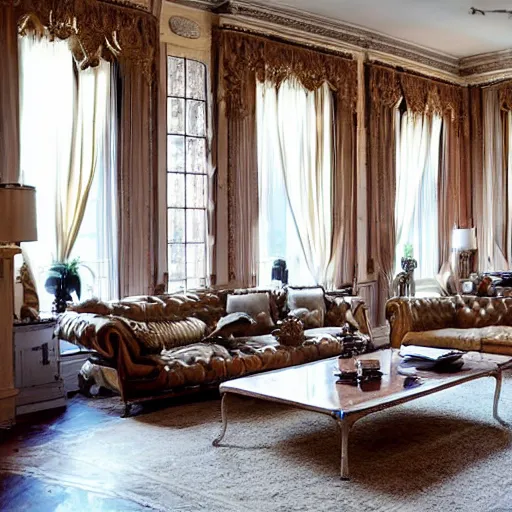 Image similar to a living room filled with furniture and lots of windows, featured on pexels, hall of mirrors