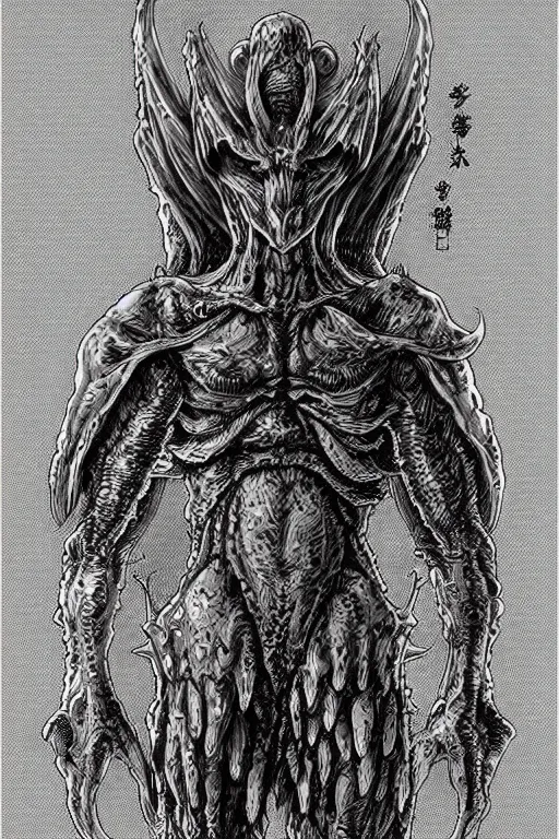 Image similar to pepper humanoid figure monster, symmetrical, highly detailed, digital art, sharp focus, trending on art station, kentaro miura manga art style