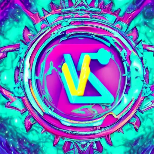 Image similar to a and w vaporwave logo, colorful, digital art, cosmic, 3 d high definition, trending on art station, photorealistic, high resolution, 8 k, octane, hyper detailed, insane details, intricate, elite, ornate, elegant trend, highly detailed and intricate, sharp focus, photography, unreal engine