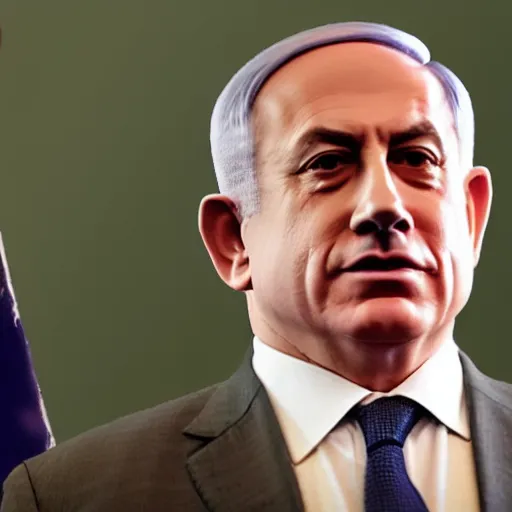 Image similar to benjamin netanyahu with a beard