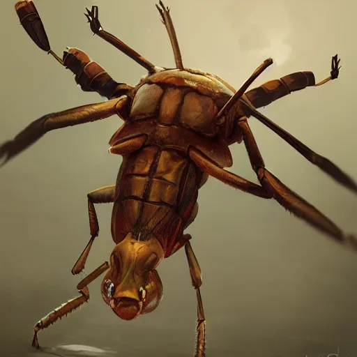 Prompt: cricket insect, style game square enix life, trending on artstation, painted by greg rutkowski, render naughty dog, octane render, detailed
