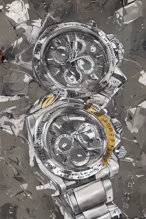 Image similar to rolex watch daytona paul newman, detailed, carl spizwar, ismail inceoglu, sharply rule of thirds, photorealistic shading, focused