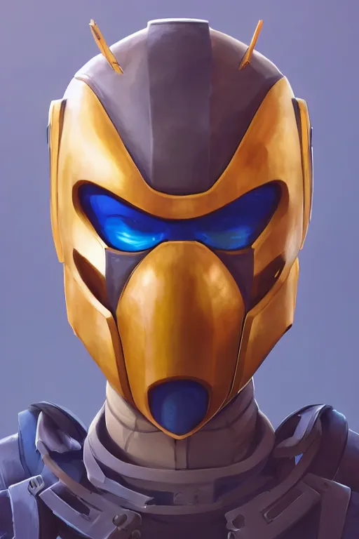 Image similar to epic mask helmet robot ninja portrait stylized as fornite style game design fanart by concept artist gervasio canda, behance hd by jesper ejsing, by rhads, makoto shinkai and lois van baarle, ilya kuvshinov, rossdraws global illumination radiating a glowing aura global illumination ray tracing hdr render in unreal engine 5