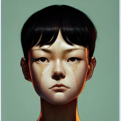 Image similar to detective portrait soft light painted by james jean and katsuhiro otomo and erik jones, inspired by akira anime, smooth face feature, intricate oil painting, high detail illustration, sharp high detail, manga and anime 1 9 9 9