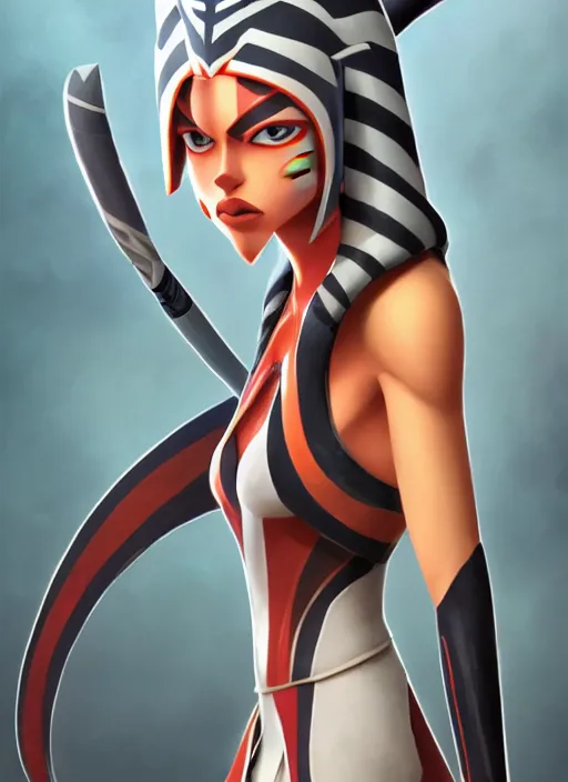 Image similar to Ahsoka Tano, sharp details, sharp focus, elegant, highly detailed, illustration, by Jordan Grimmer and greg rutkowski and PiNe(パイネ) and 薯子Imoko and 香川悠作 and wlop and maya takamura, intricate, beautiful, Trending artstation, pixiv, digital Art