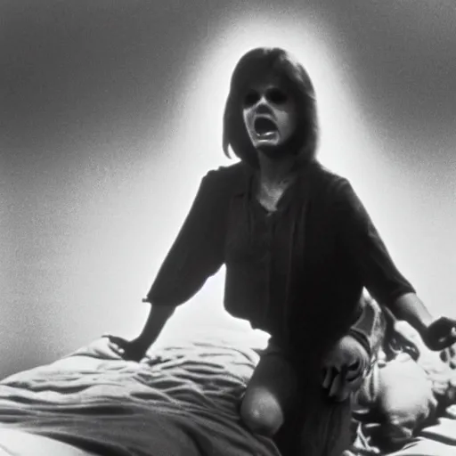 Prompt: linda blair in the exorcist (1973)