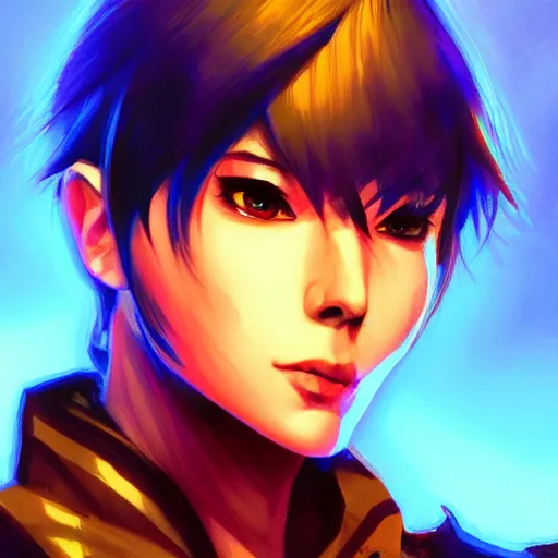 Prompt: Bright, colorful, realistic European-Japanese fusion rpg single individual headshot dramatic backlighting, kodachrome, high contrast, highly detailed, sharp focus, digital painting, concept art, illustration, trending on artstation, comic book by Alex Ross cover art