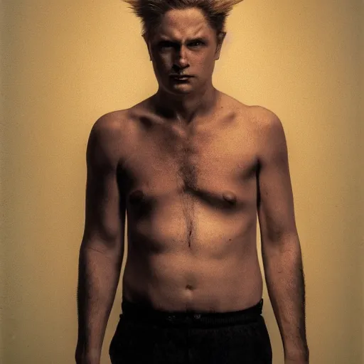 Image similar to portrait of pikachu - human hybrid, by annie leibovitz, portrait of a man, studio lighting