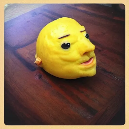 Prompt: keith lemons face on a lemon
