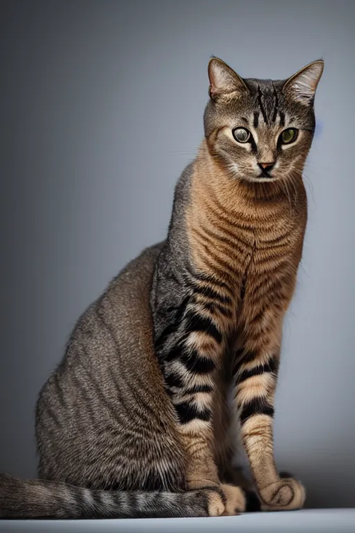 Image similar to a cat sitting isolated, studio lighting