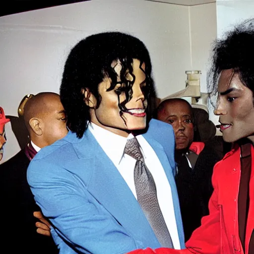 Image similar to michael jackson meeting black michael jackson