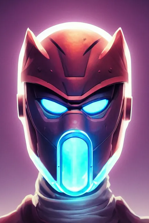 Image similar to epic mask helmet robot ninja portrait stylized as fornite style game design fanart by concept artist gervasio canda, behance hd by jesper ejsing, by rhads, makoto shinkai and lois van baarle, ilya kuvshinov, rossdraws global illumination radiating a glowing aura global illumination ray tracing hdr render in unreal engine 5