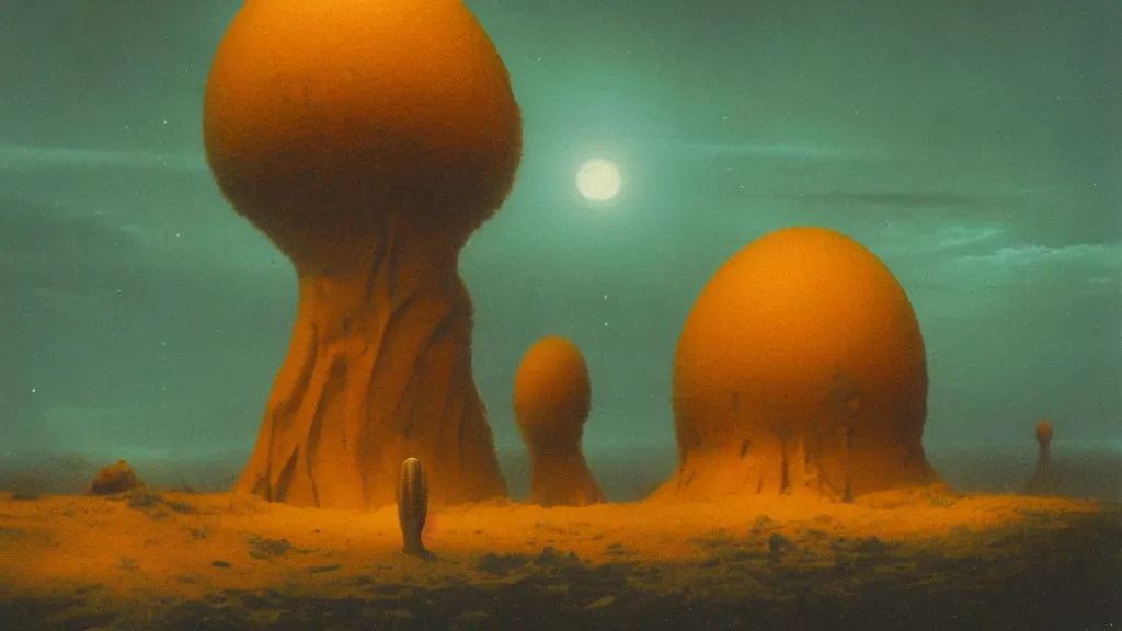 Image similar to mysterious sculpture of an alien civilization by paul lehr and john schoenherr, cinematic matte painting