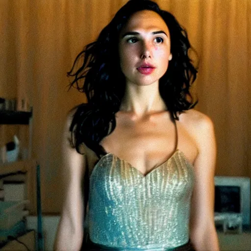 Image similar to movie still of gal gadot, cinematic composition, cinematic light, criterion collection, by gaspar noe