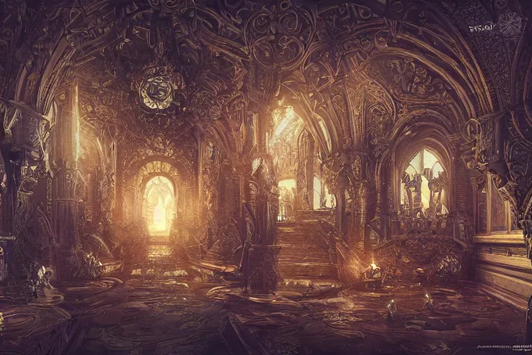 Prompt: HDR painterly illustration ornate details, detailed symmetry CryEngine Unreal Engine Battle of the Cosmic Kingdoms intricate, elegant, highly detailed, digital painting, artstation, concept art, smooth, sharp focus, illustration, art digital formations