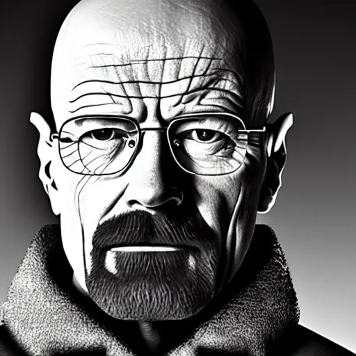 Image similar to walter white as a pile of white flour, photoreal, natural lighting