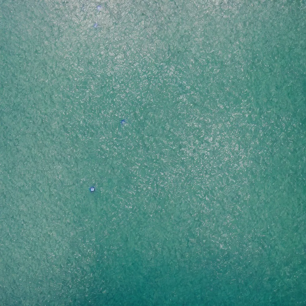 Prompt: the sea, drone view