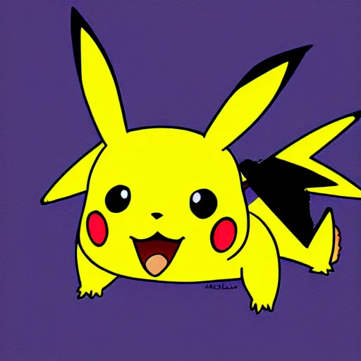 Image similar to pikachu digital art