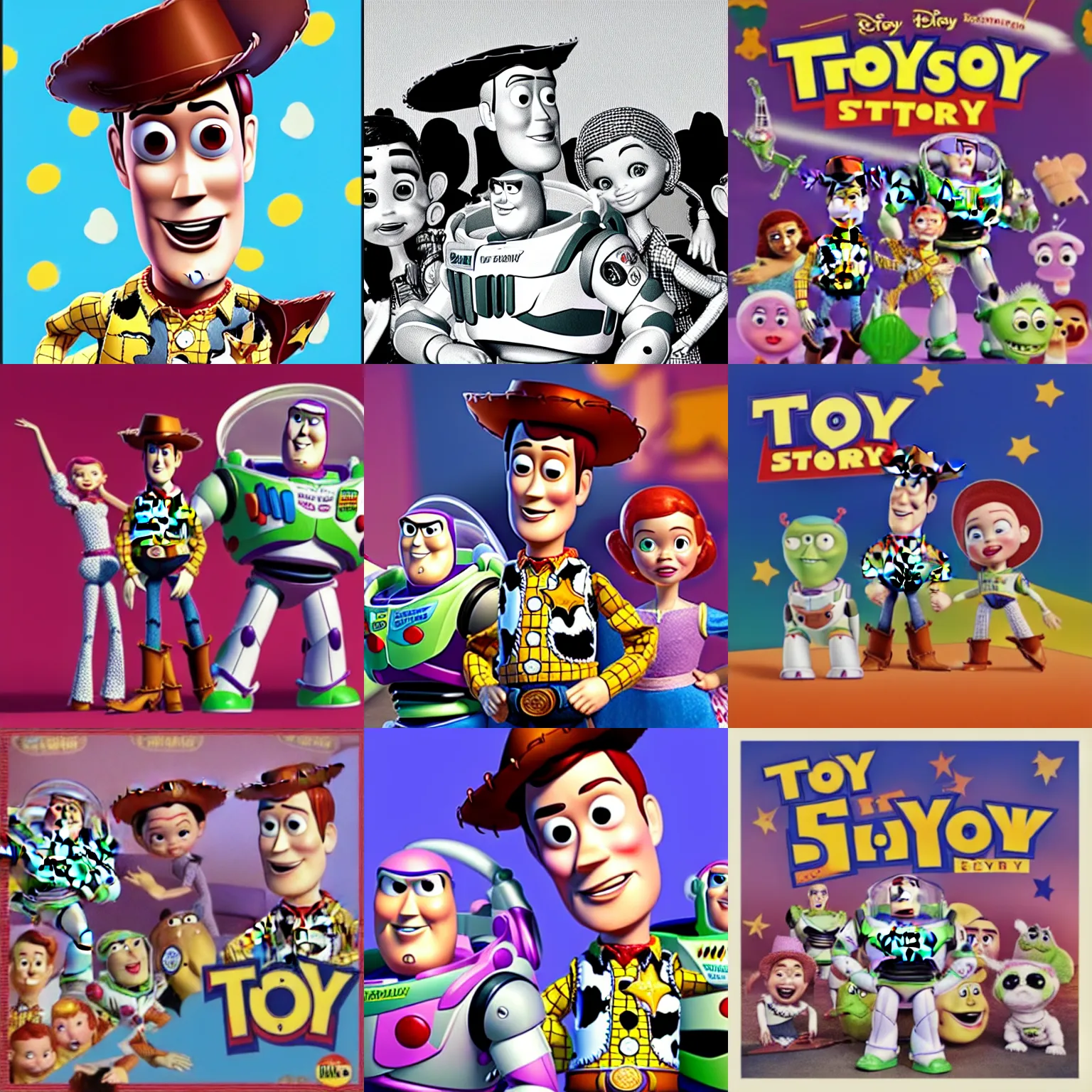 Prompt: Toy Story in the style of Jack Stauber