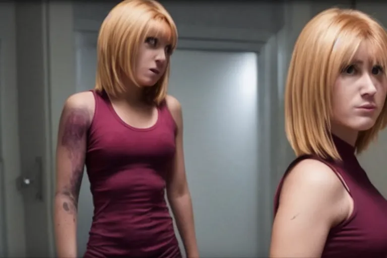 Image similar to samus aran in the new horror movie