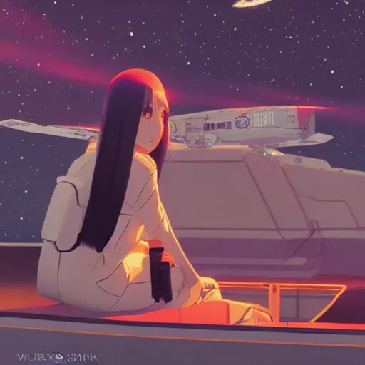 Image similar to model pixar kim kardashian light novel illustration as an astronaut by makoto shinkai by victo ngai by