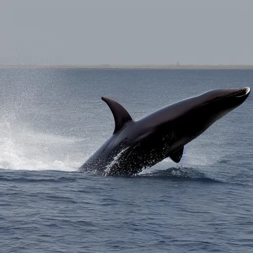 Image similar to a pilot whale driving an airplane