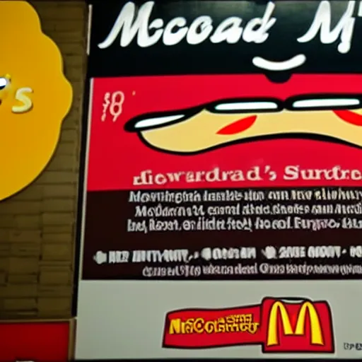 Image similar to advertisement for mcdonald's new teeth burger