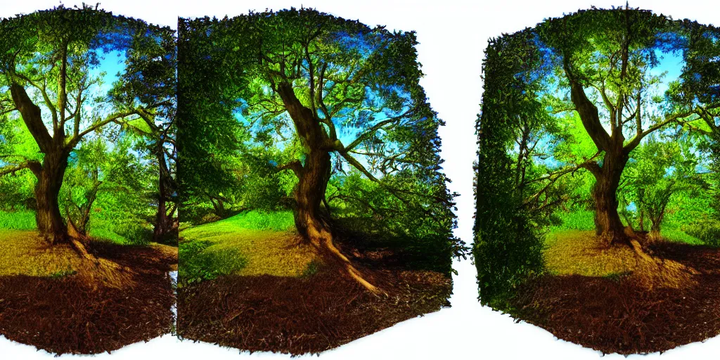 Image similar to stereoscopic 3 d image of a tree