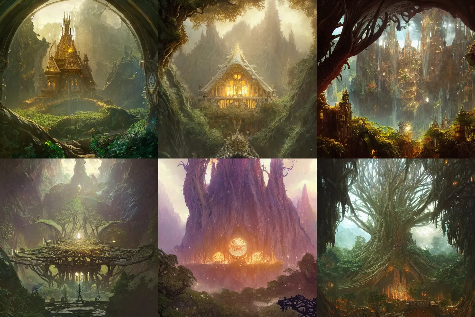 Prompt: a sprawling magic academy built into a giant world tree, floating islands all around, D&D, fantasy, intricate, cinematic lighting, highly detailed, digital painting, artstation, concept art, smooth, sharp focus, illustration, art by Artgerm and Greg Rutkowski and Alphonse Mucha