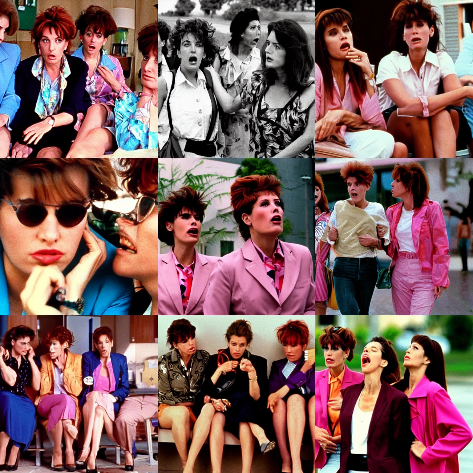 Prompt: film still women on the verge of a nervous breakdown ( 1 9 8 8 )