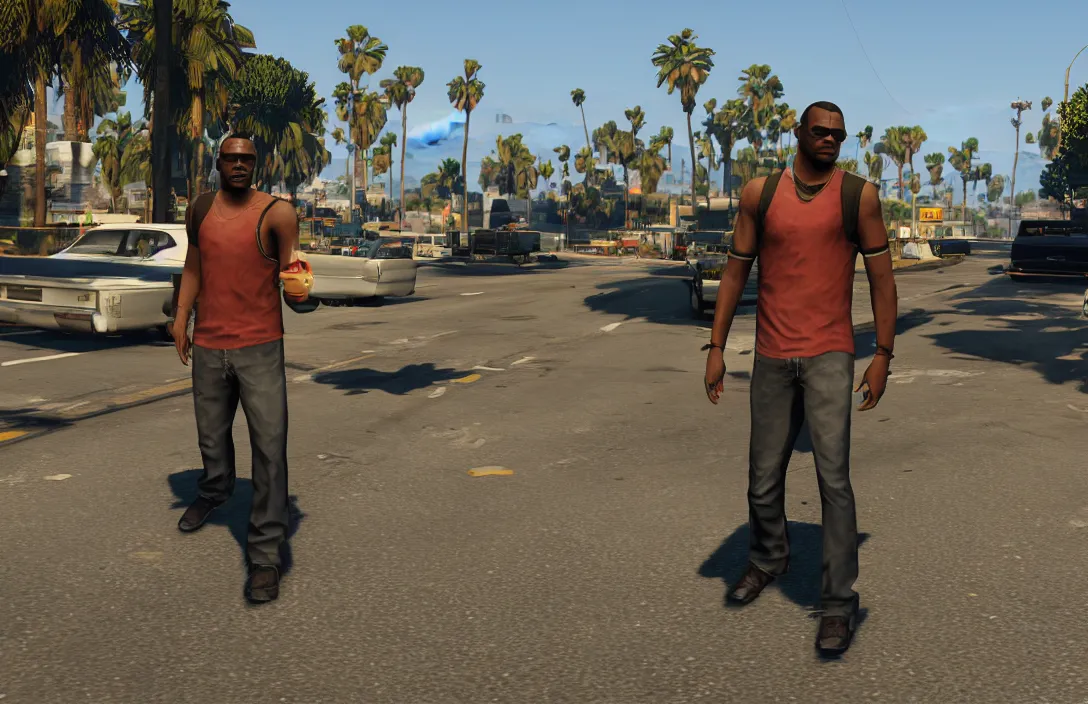 Image similar to still frame from the game grand theft auto 5