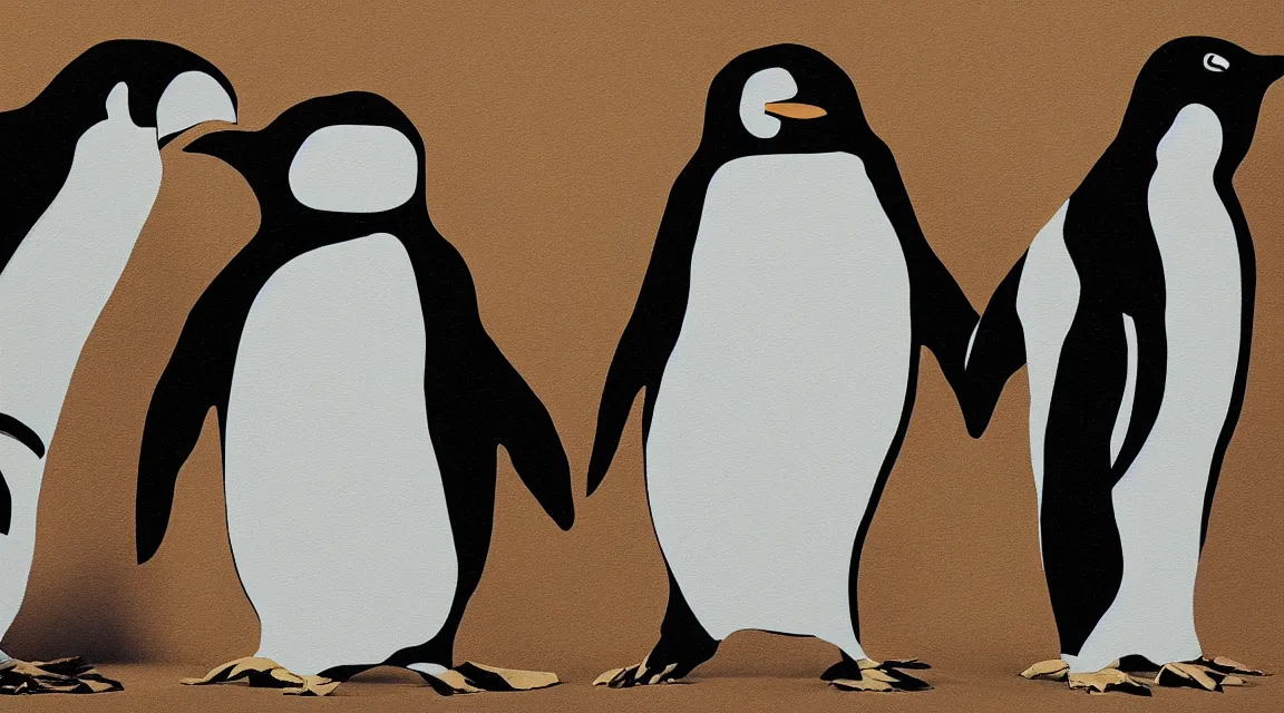 Prompt: linux tux penguin wallpaper painted by salvador dali