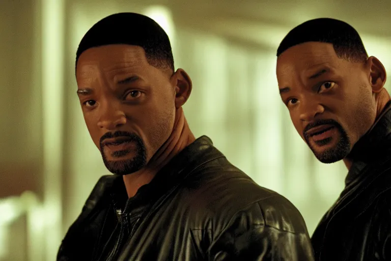 Prompt: cinematic still of will smith in Blade (2001), XF IQ4, f/1.4, ISO 200, 1/160s, 8K, RAW, dramatic lighting, symmetrical balance, in-frame, highly accurate facial features