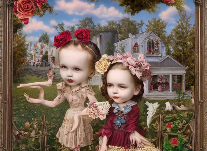 Prompt: the time breaking, lowbrow, matte painting, 3 - d highly detailed, in the style of mark ryden,