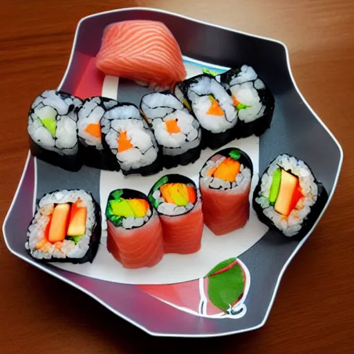 Image similar to sushi spaceship