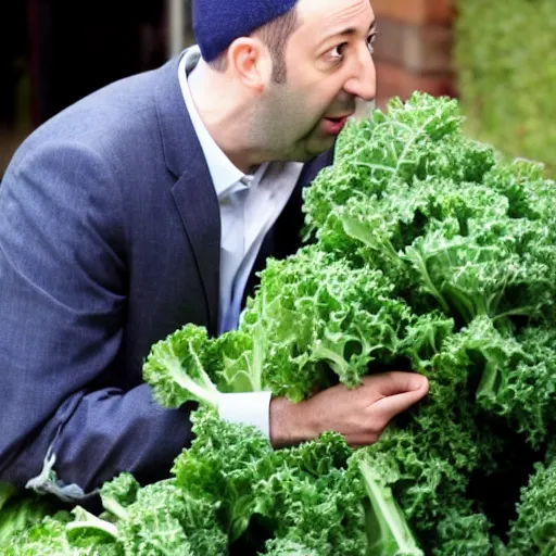 Image similar to tony hale as a pile of kale