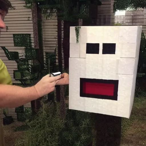 Image similar to real life minecraft ghast, highly realistic