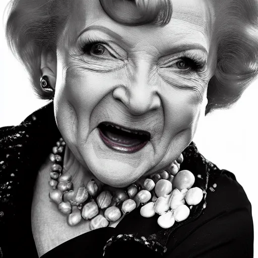 Image similar to betty white as an alien photography by david yarrow