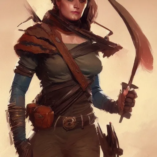 Prompt: Beautiful female ranger character portrait, Dungeons and Dragons, by Greg Rutkowski, trending on artstation, 4K