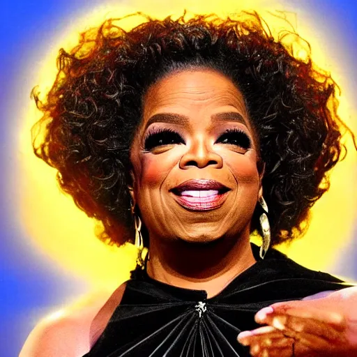 Prompt: arcane witchcraft voodoo evil summons antichrist horrible monstrous ruler of the world oprah