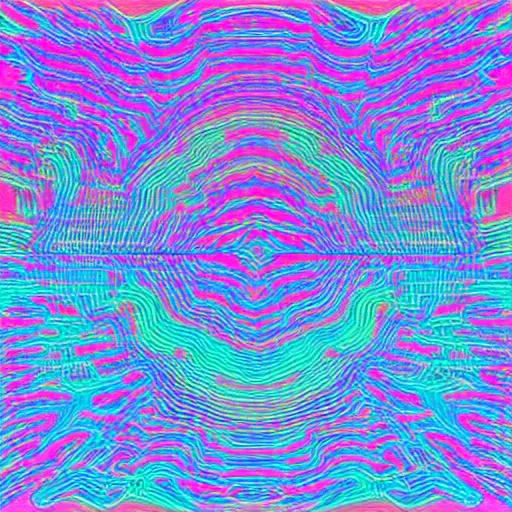 Prompt: a blue and pink background with a pattern, a computer rendering by ronnie landfield, trending on behance, generative art, anaglyph filter, anaglyph effect, stipple