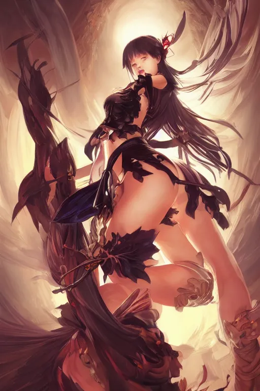 Image similar to Monalisa in a blade and soul spinoff artbook rendered by the artist Hyung tae Kim, Jiyun Chae, Lê Long, Joe Madureira, trending on Artstation by Hyung tae Kim, artbook, Stanley Artgerm Lau, WLOP, Rossdraws , James Gurney