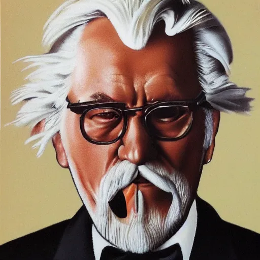 Image similar to colonel sanders portrait by noriyoshi ohrai