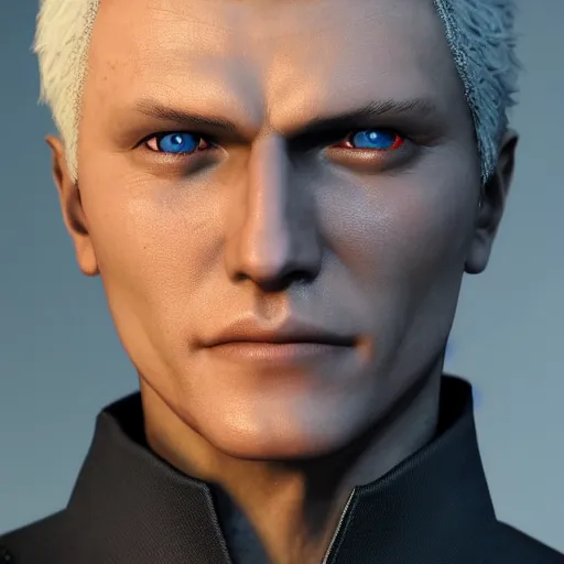 Prompt: vergil from devil may cry, 4k, highly detailed face, octane render,