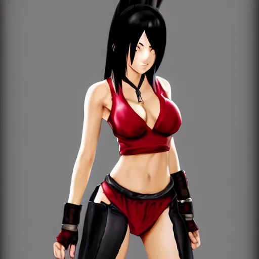 Image similar to full body shot of tifa lockhart, concept art trending on artstation