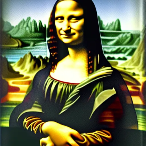 Image similar to hulk as the mona lisa