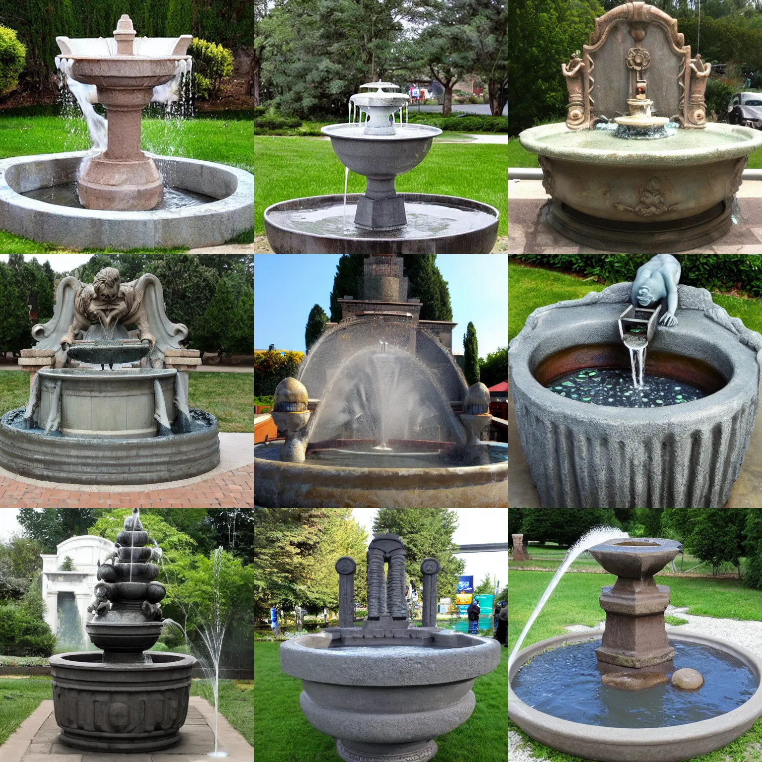 Prompt: cursed fountain